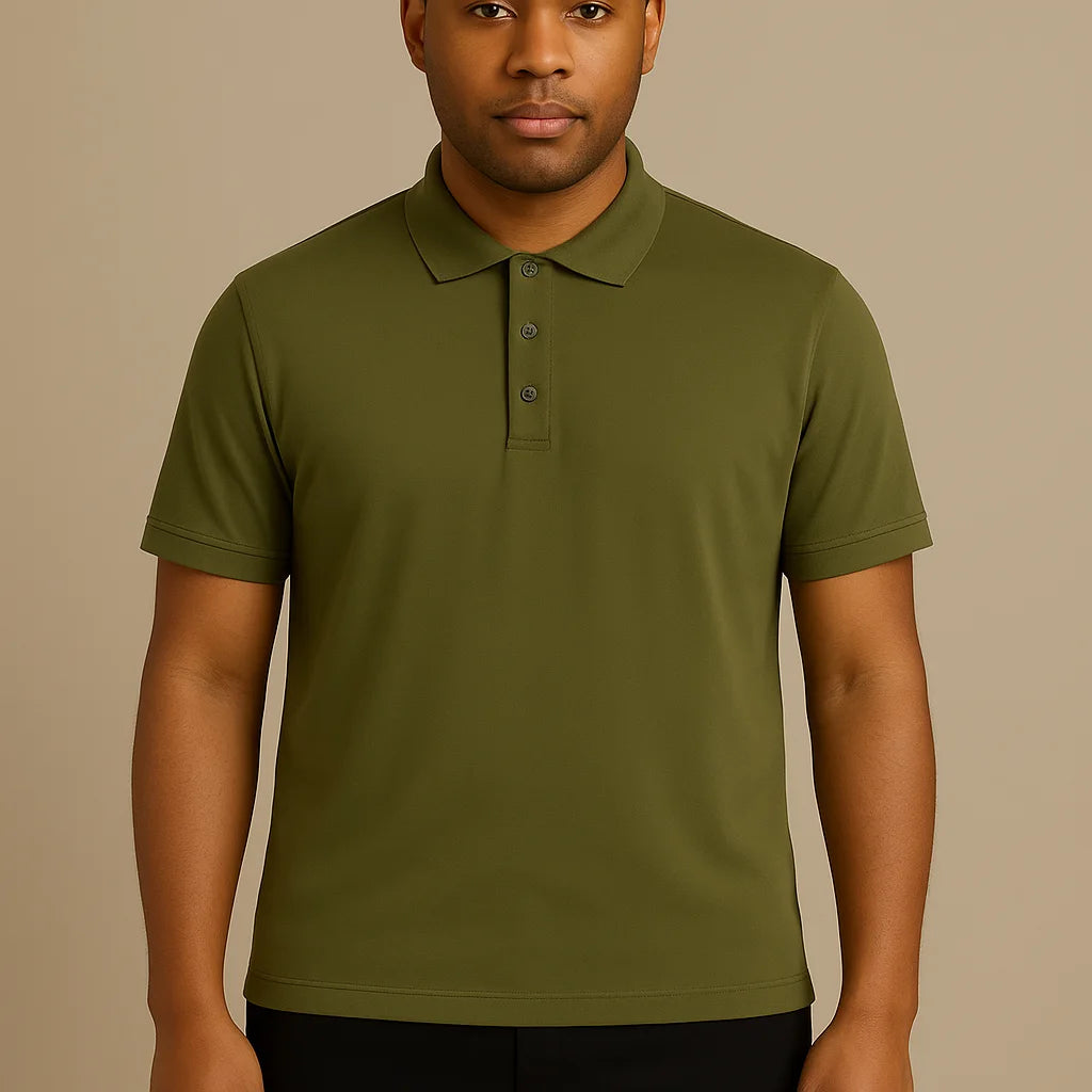 Caleb – Classic Polo Shirt with Tailored Collar and Short Sleeves