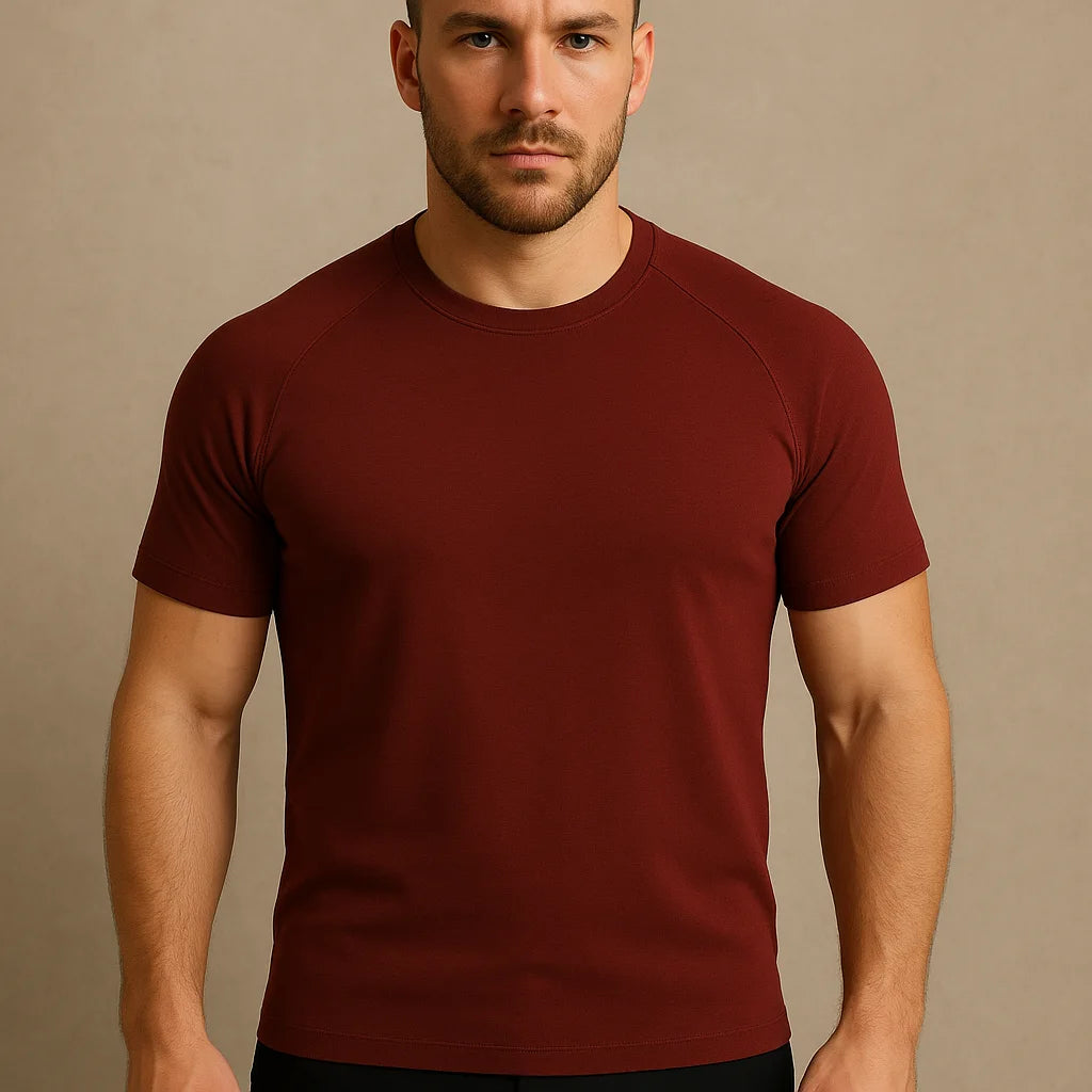 Dylan – Fitted Crew Neck T-Shirt with Raglan Sleeves