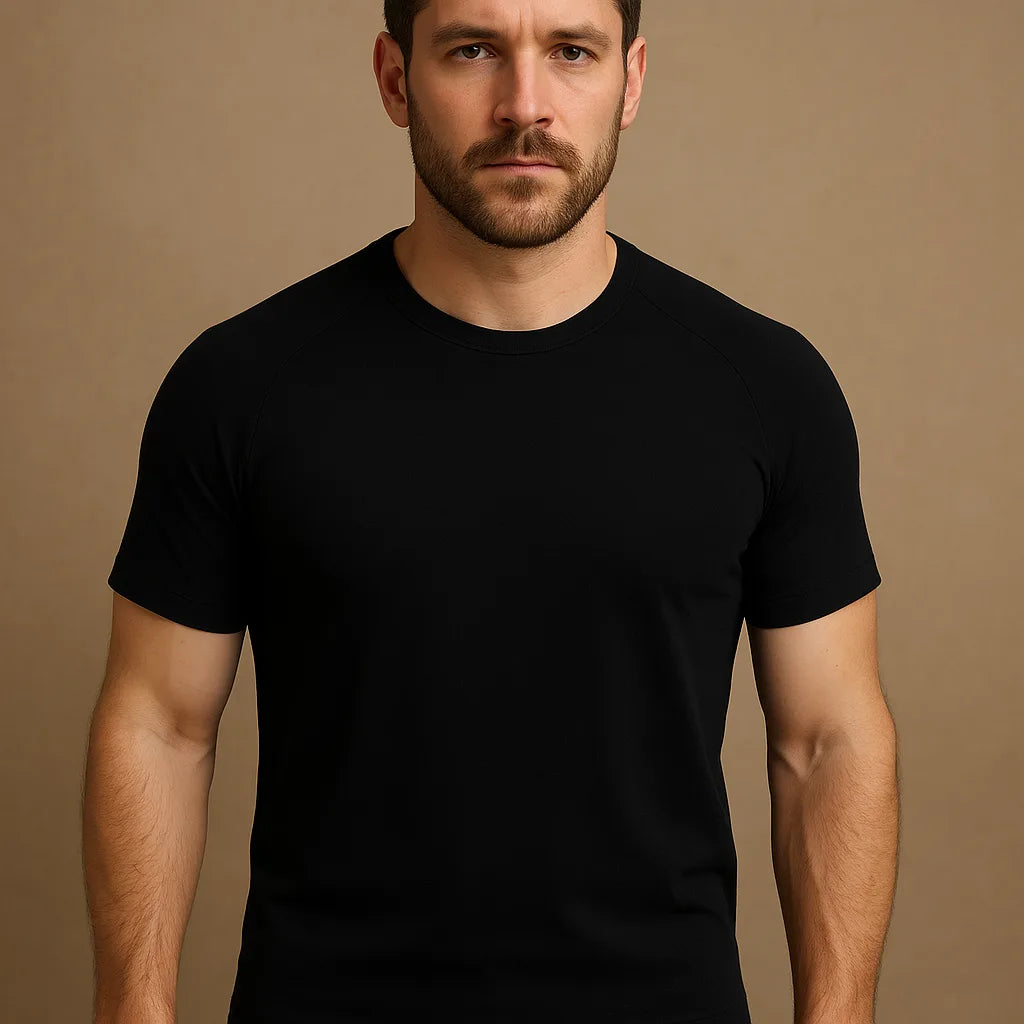 Dylan – Fitted Crew Neck T-Shirt with Raglan Sleeves